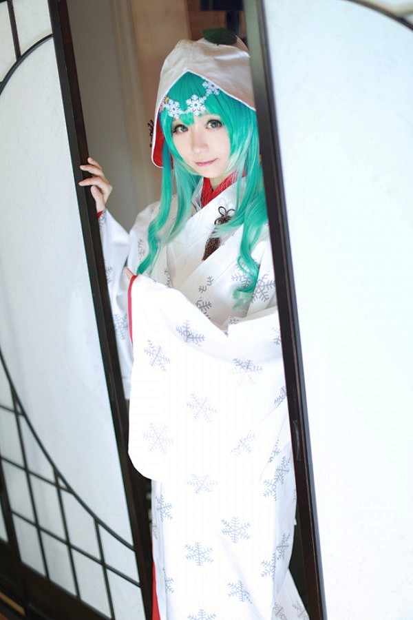 VOCALOID#初音未来#白无垢的筒裙...