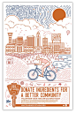 Nonprofit poster by designer Emmily Peterse for Lincoln Bike Kitchen #nonprofit #design: 