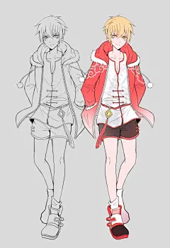 阴阳师手游 同人图 插画 壁纸 | 【一目连x般若】发一波常服设定~ | 半次元-第一中文COS绘画小说社区