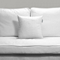 夜家居 原创设计 沙发抱枕/靠枕/靠垫(含芯) [白色白纹绣花亚麻] 