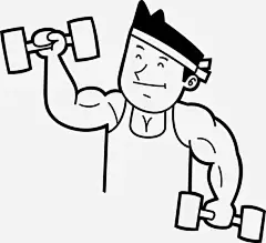 卡通人物健身画免抠素材_新图网 https://ixintu.com 儿童画 卡通人物画 漫画风 课本插图