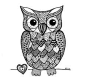 Image result for zentangle owl