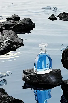 左滑渲染，礁石上的香水瓶 - 小红书