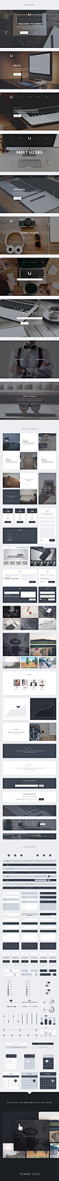 Uzers UI Kit on Web Design Served