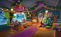 casual art Christmas Digital Art  mobile game Playrix Games playrix style rooms Township