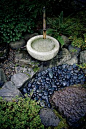 Bamboo Fountain and "Watery" Rocks at the Portland Japanese Garden