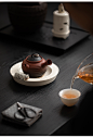 圭隐堂草木灰陶瓷壶承手工猫咪家用干泡台茶壶托盘茶托杯托茶台-tmall.com天猫