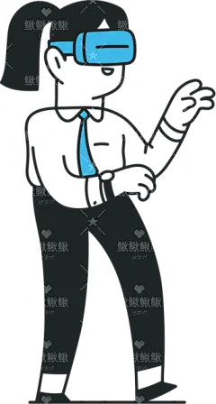 可爱小人 简笔画 线条 潮流插画人物 动作 开心 生气 占位符 图标 贴纸 免扣 2D 卡通 插画 手绘 png 免抠 素材pam-VR