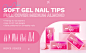 Medium Coffin Clear False Nails Tips