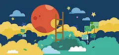 卡通背景,扁平背景,几何背景,海报banner,卡通,童趣,手绘图库,png图片,网,图片素材,背景素材,2517800@飞天胖虎