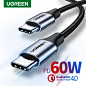 US $1.59 36% OFF|Ugreen USB C to USB Type C for Samsung S20 PD 60W Cable for MacBook Pro iPad Pro2020 Quick Charge 4.0 USB C Fast USB Charge Cord|Mobile Phone Cables|   - AliExpress : Smarter Shopping, Better Living!  Aliexpress.com