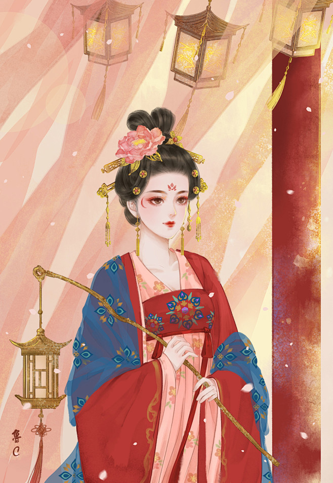 唐风_-鲁C-__插画师作品_涂鸦王国g...