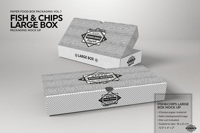 食品快餐包装展示效果图塑料盒零食餐厅纸盒...