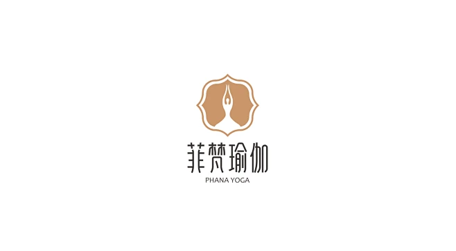 菲梵瑜伽品牌logo设计-花瓣网