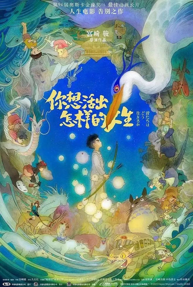 宫崎骏《你想活出怎样的人生》各国海报对比