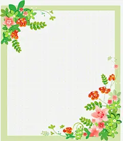 绿色花朵边框高清素材 AI 卡通 手绘 线条 绿色 花卉 花朵 花草 边框 鲜花 免抠png 设计图片 免费下载