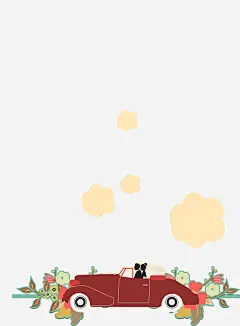 卡通车边框片矢量图免抠素材 平面电商 创意素材 png素材