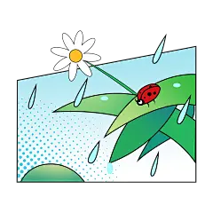 千库网_描边漫画风惊蛰24节气七星瓢虫雨滴叶子_元素编号13605294