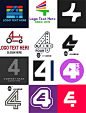 灵感采集4️⃣99个数字4元素图形logo设计分享