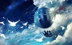 犹如《你的名字》般的唯美插画，梦幻又极具童话色彩-资讯-蓝铅笔