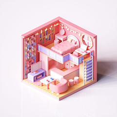 感受晚风采集到C4D小房间