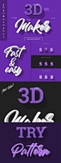 3D立体字体特效PSD模板【PSD,PDF】_字体样式_乐分享素材网_psd素材_平面素材_png素材_免费素材_素材共享平台