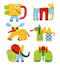 Elephants : Brief: Create different elephants in different tools (part of searching personal illustration style process).