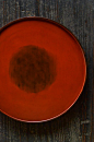 Negoro-nuri lacquer tray by OHTA Shuji, Japan: 