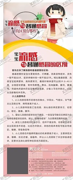 儿童医院卡图推图 【酷图网】流感,儿童,医院,科普,长图,卡通,粉色,海报