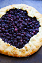 Blueberry galette, ready to serve.