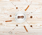 New Year Numbers 2019 on Macchiato or Latte Cappuc