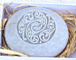 Celtic Design - Home decor - Stone Paperweight - Hand Carved Stone art by sjEngraving