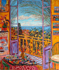 【英国艺术家Damian Elwes 笔下大师们的工作室】—— Bonnard's Dining Room - Le Cannet, 1943  by Damian Elwes iBritish painter , currently residing in the United States