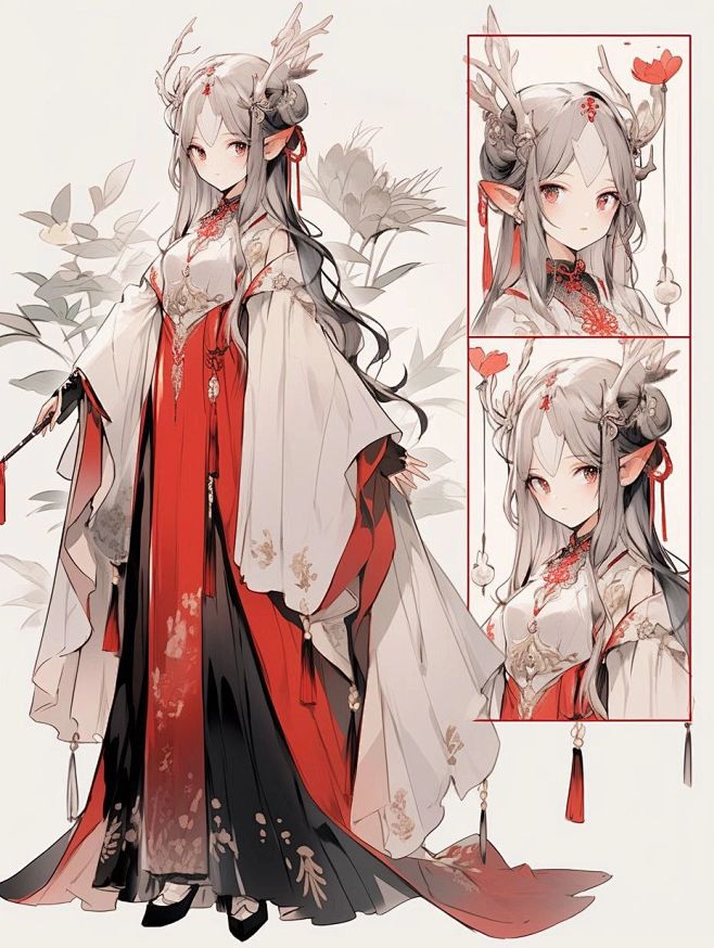 AI国风人设：山海·夫诸 采集@别致的七 作者：早A晚I