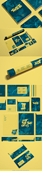 logo corporate branding visual graphic identity twee design business card letterpress sticker colors duotone minimal