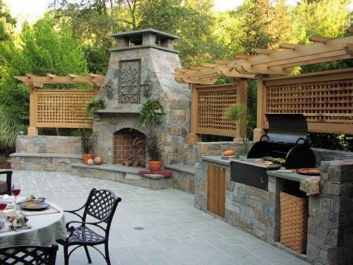 outdoor fireplace de...