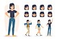 Character poses illustrations
