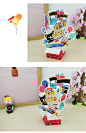 台湾创意小熊祝福生日蛋糕立体贺卡礼物3D惊喜小猫咪庆祝礼盒卡片-淘宝网
