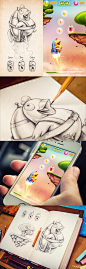iOS Game / Arcade 游戏手绘稿 