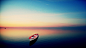 sunset row boats sea  / 1920x1080 Wallpaper