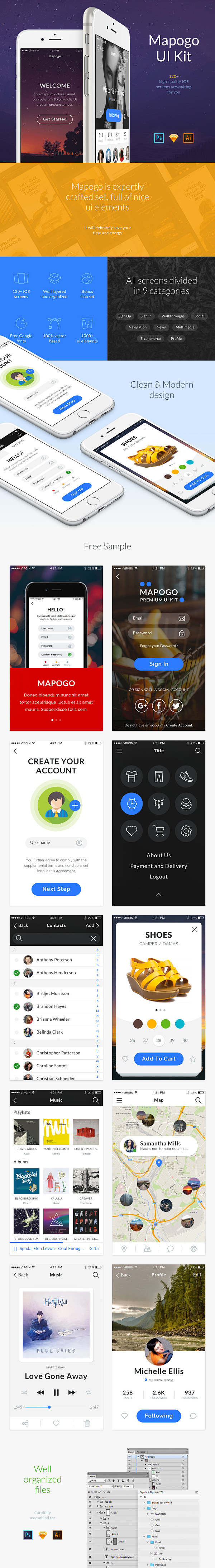 Mapogo 出品的电商APP UI k...