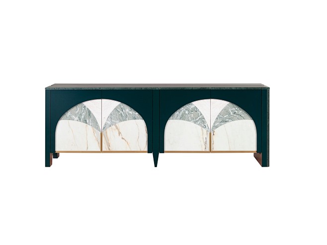 Marble sideboard wit...