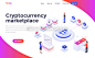 商业网页设计插画素材矢量素材网页登录Cryptocurrency marketplace A520193