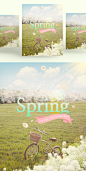 [美工云]春天气息郊游海报PSD模板Spring Outing Poster#ti289a5912 :