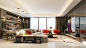 Contemporary Living Room : Interior design and visualization of living room in a privet apartment in Abu Dhabi, UAE.