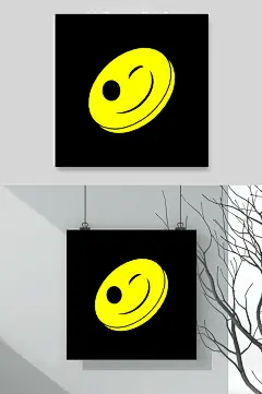 黄色笑脸表情包矢量素材-众图网