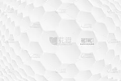 abstract hexagonal 3d shapes white background