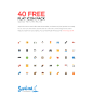 40 free flat icon pack