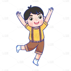 卡通感儿童节男孩元素贴纸