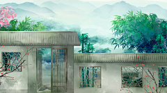 秘密花园™采集到中国风建筑插画